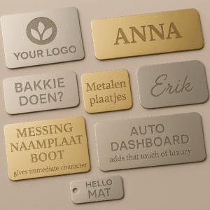 Metalen label/plaatje